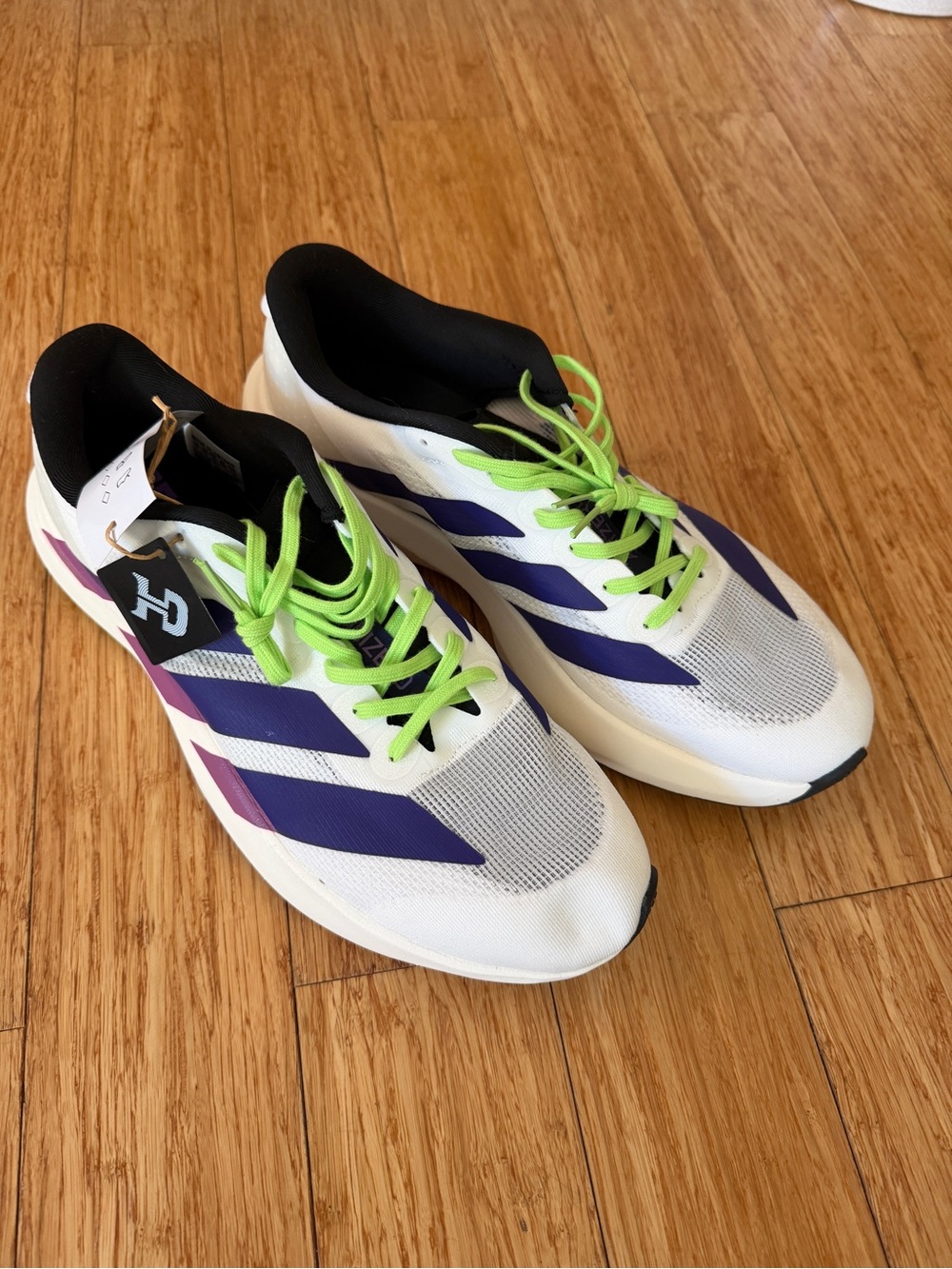 adidas adizero EVO SL white purple lime burst